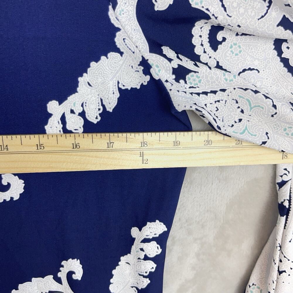 Sandra Darren Paisley Bell Sleeve Shift Dress Size 14 Cottagecore Whimsical - Picture 9 of 12